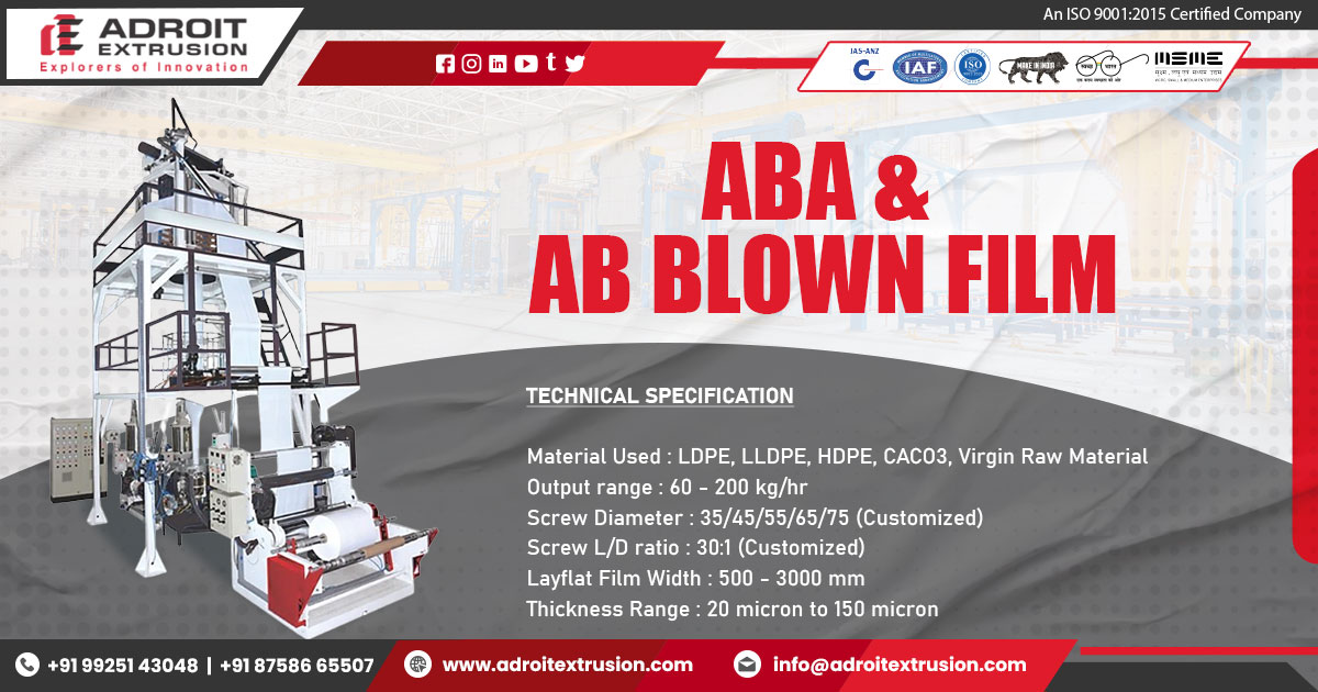 Exporter of Multilayer ABA Blown Film Machine in Egypt