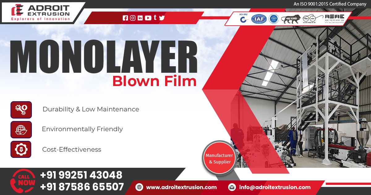 Supplier of Monolayer Blown Film Machine in Haryana