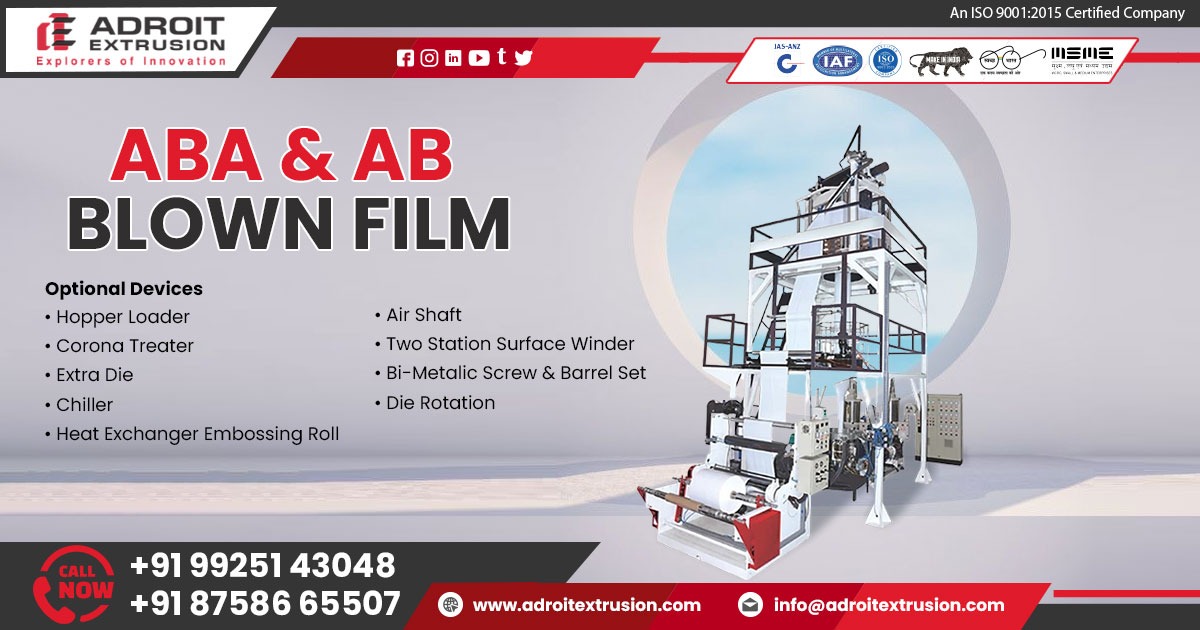 Supplier of ABA Blown Film Extrusion Machine in Punjab