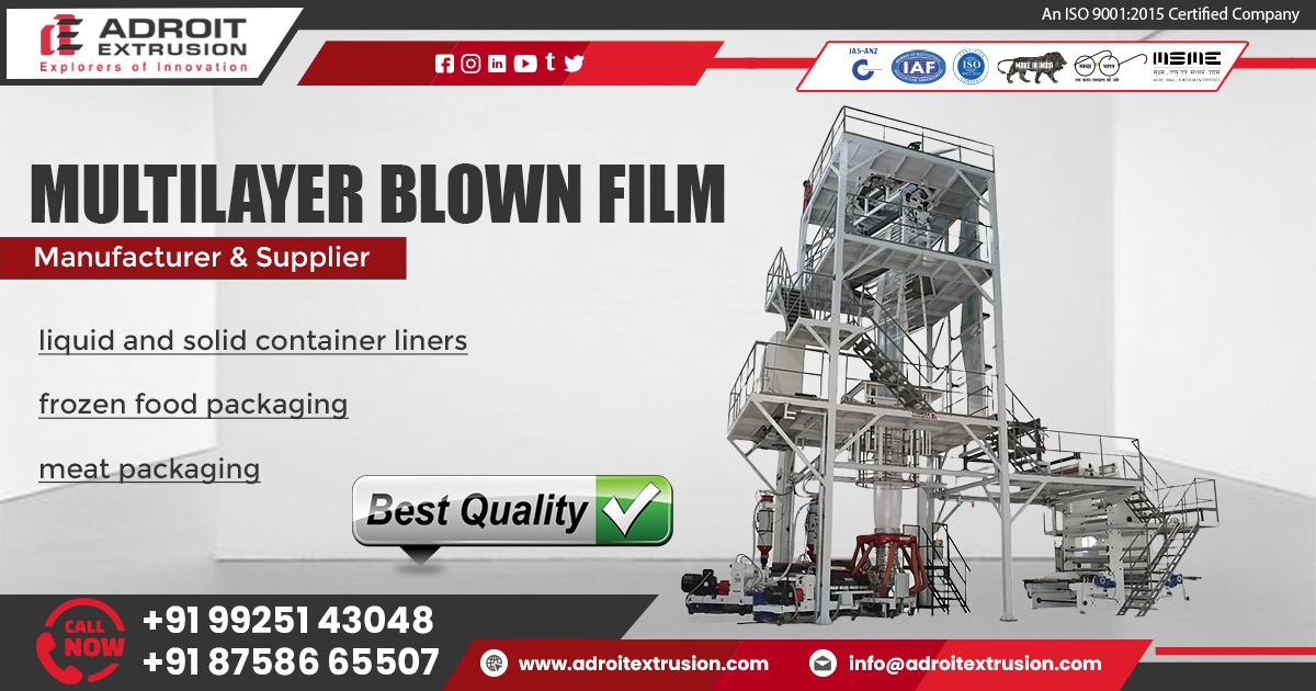 Exporter of Multilayer Blown Film Extrusion Machine in Colombia