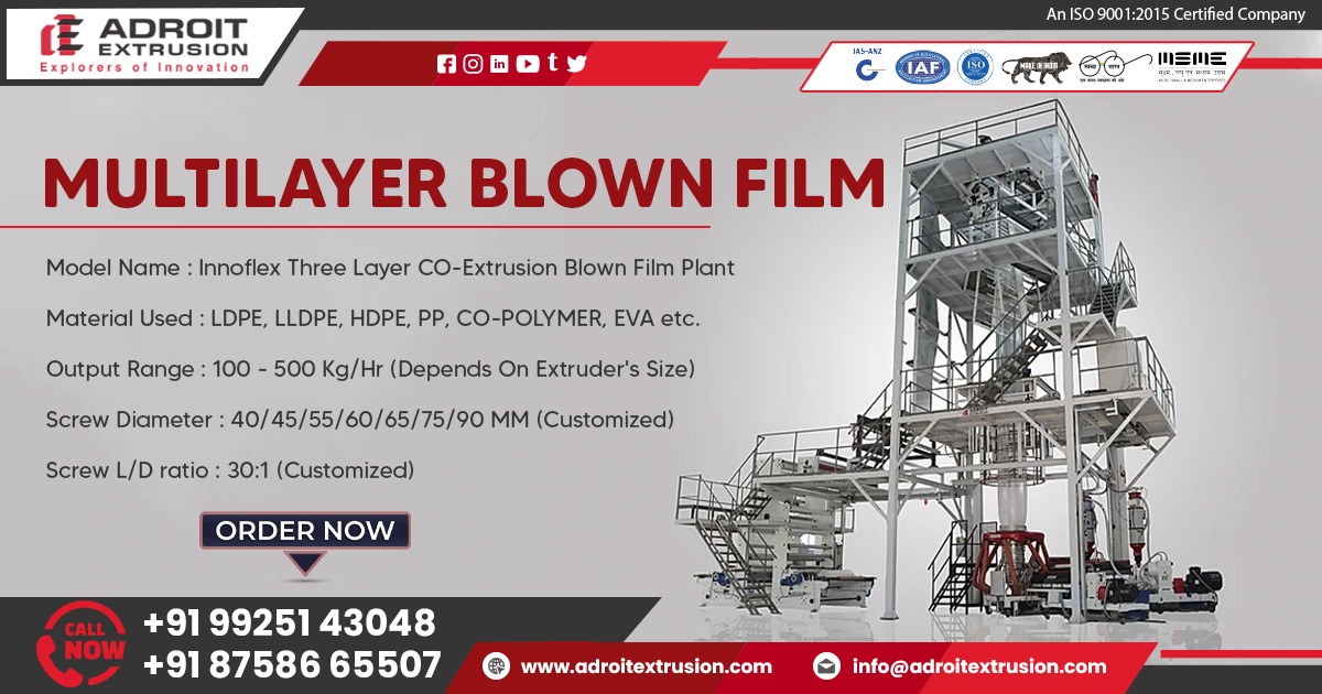 Exporter of Multilayer Blown Film Extrusion Machine in Guyana