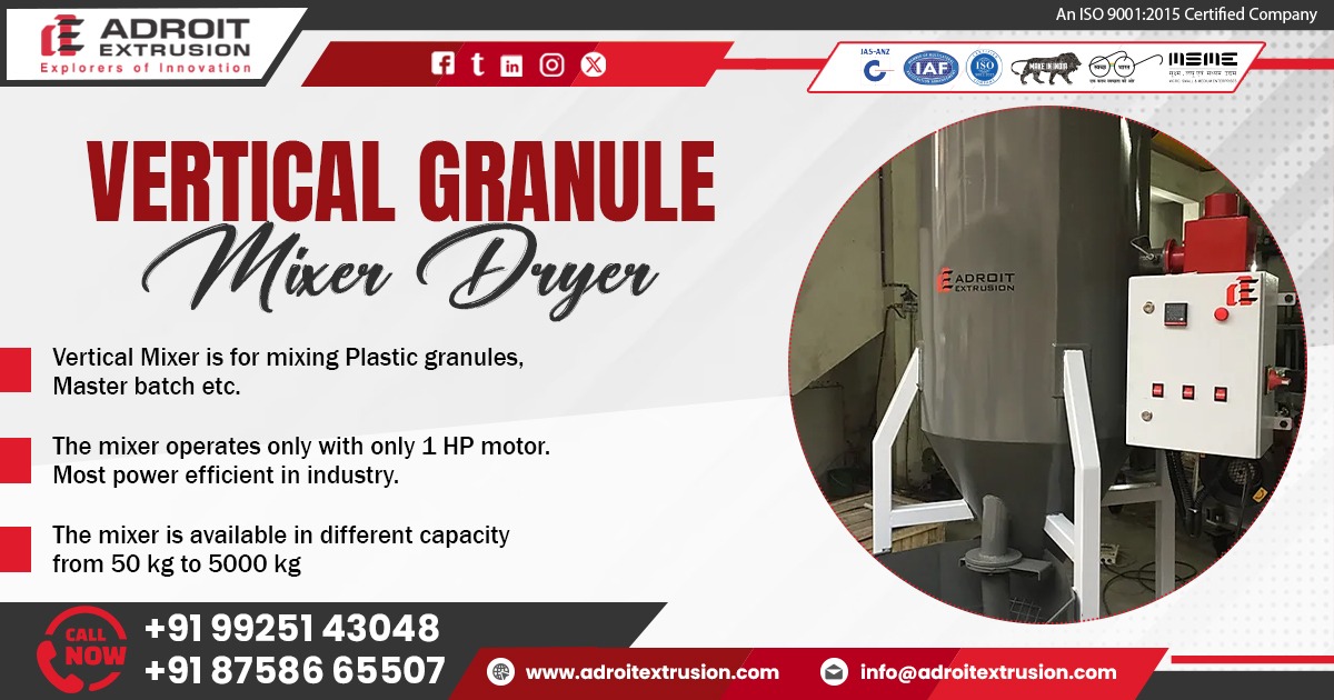 Vertical Granule Mixer with Dryer in Madhya Pradesh