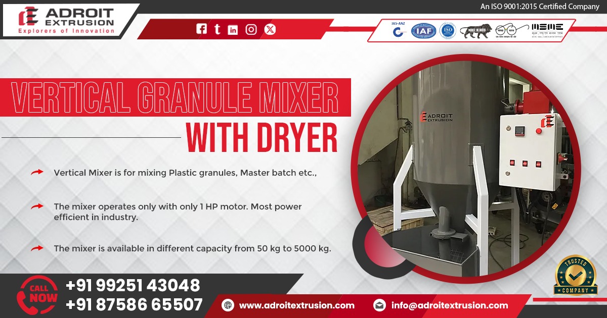 Vertical Granule Mixer with Dryer