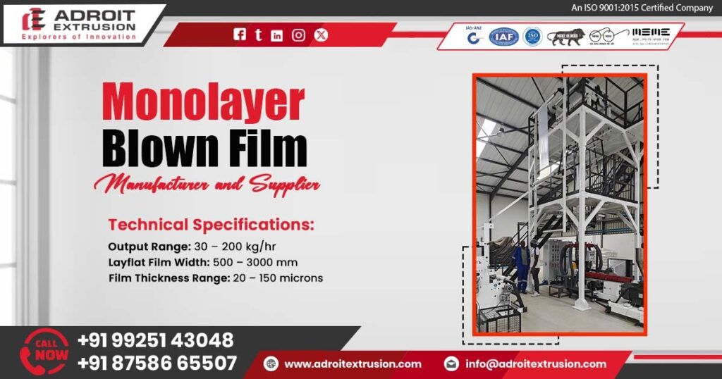 Monolayer Blow Film Machine Supplier in India