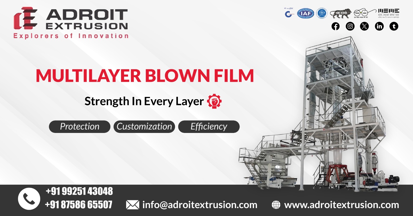 3 Layer Co-Extrusion Blown Film Line in Zambia