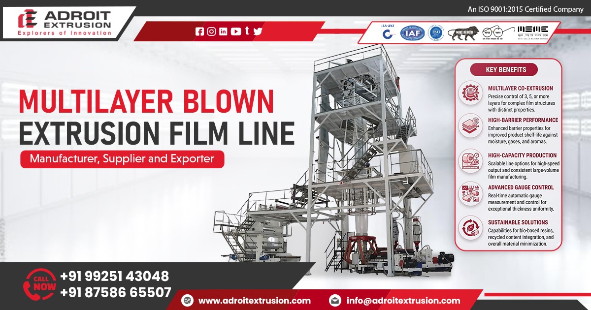 Manufacturer of Three Layer Blown Film Lines