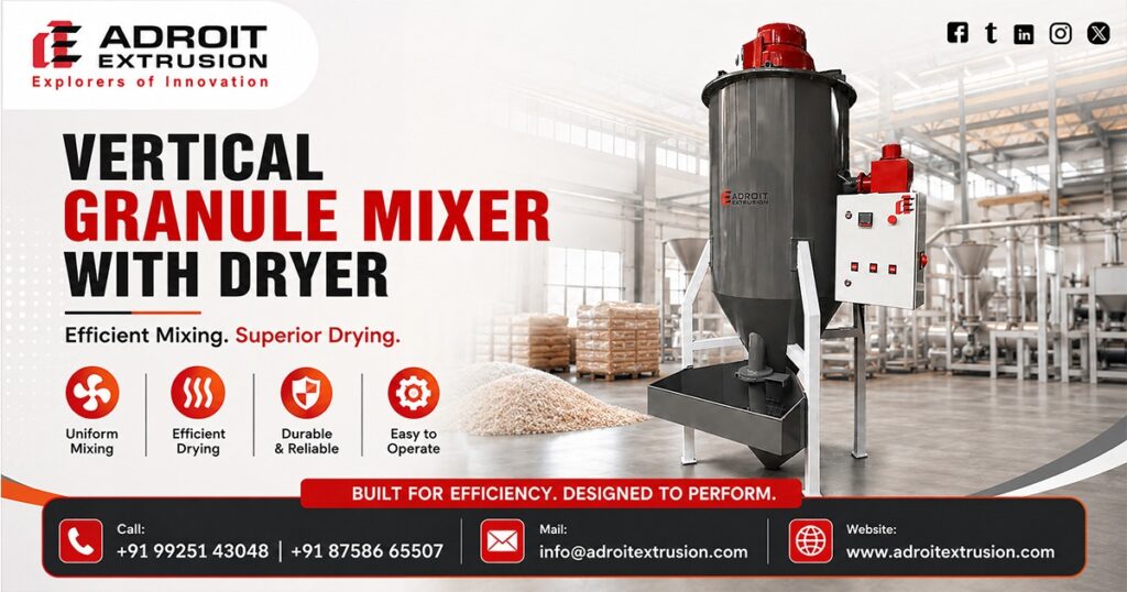 Vertical Granule Mixer with Dryer Supplier in Gujarat