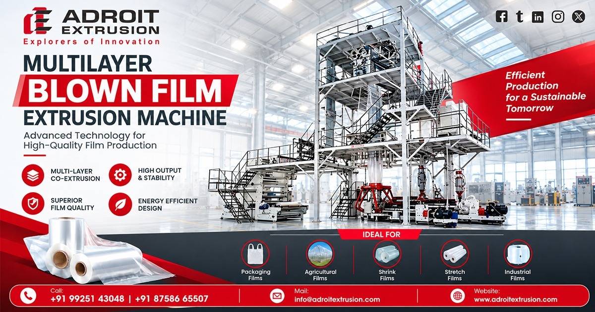 Multilayer Blown Film Extrusion Machine Manufacturer in Ahmedabad